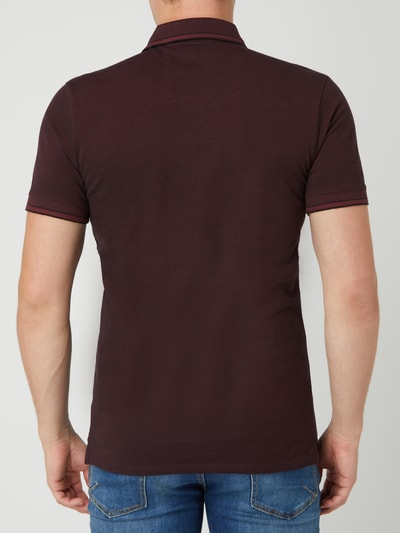 SELECTED HOMME Koszulka polo z bawełny ekologicznej model ‘Twist’ Bordowy 5