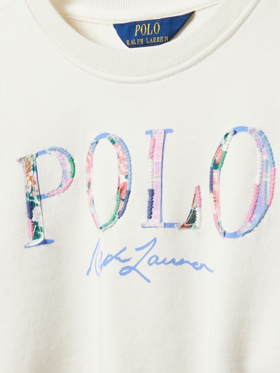 Polo Ralph Lauren Kids Sweatshirt mit Label-Stitching und Rundhalsausschnitt Offwhite 2