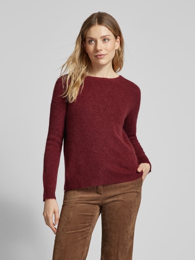 Rich & Royal Strickpullover mit Rundhalsausschnitt Bordeaux 4