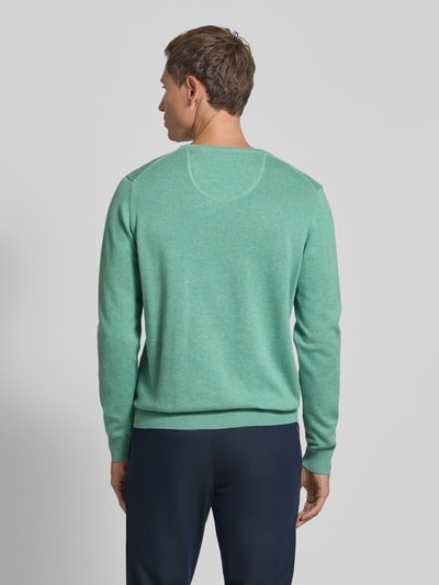 Fynch-Hatton Strickpullover mit Rundhalsausschnitt Schilf 5