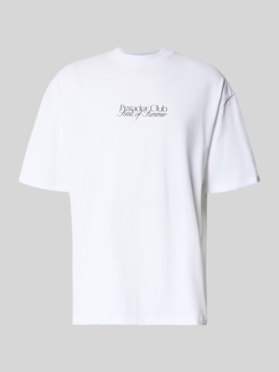 PEGADOR Oversized T-Shirt mit Label-Print Modell 'Ramon' Weiss 1