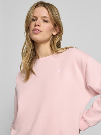 Levi's® Sweatshirt mit Label-Stitching und Rundhalsausschnitt Rose 3