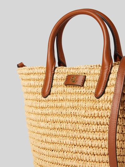 Lauren Ralph Lauren Tote Bag in Flecht-Optik Modell 'BRIE' Sand 3