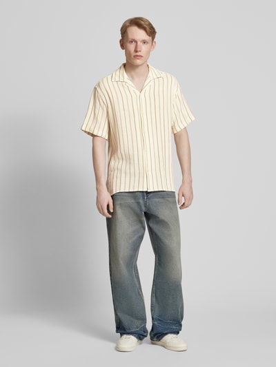 Jack & Jones Koszula casualowa o kroju regular fit z kołnierzykiem typu resort model ‘COBA’ Khaki 1