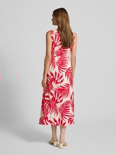 ZABAIONE Midi-jurk van viscose met V-hals Rood - 5