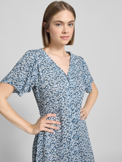 Only Sukienka mini o kroju regular fit z czystej wiskozy model ‘EVIDA’ Jasnoniebieski 3