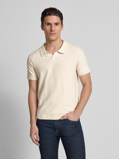s.Oliver RED LABEL Regular Fit Poloshirt mit Flammgarnstruktur Sand 4