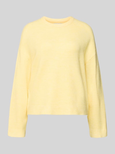 Produktfoto, Relaxed Fit Gebreide pullover met crew neck model 'SIMONI' van Only, gemêleerde look, geribde uiteinden, dames, knitwear.