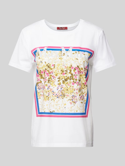 Max Mara Studio T-shirt met motiefprint Wit - 2