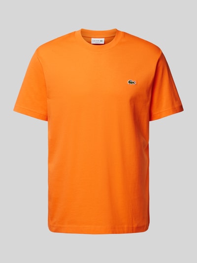 Lacoste T-shirt z naszywką z logo Pomarańczowy 2