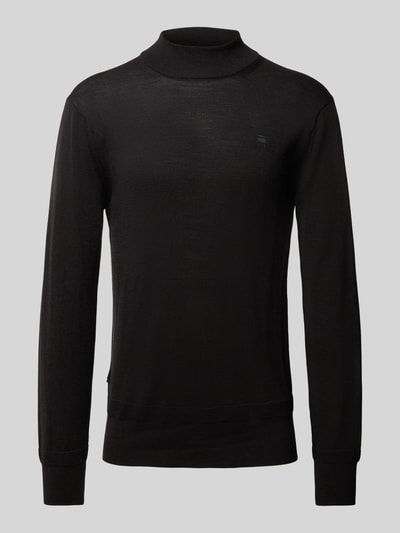 G-Star Raw Gebreide pullover met col, model 'Premium core' Zwart - 2