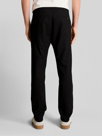 Tom Tailor Denim Straight Leg Hose aus Leinen-Baumwoll-Mix Black 5