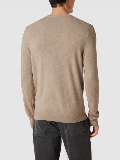 Christian Berg Men Kaschmirpullover mit abgerundetem V-Ausschnitt Sand 5