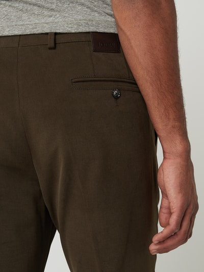 JOOP! Collection Slim Fit Bundfaltenhose mit Stretch-Anteil Modell 'Hajo' Oliv 3