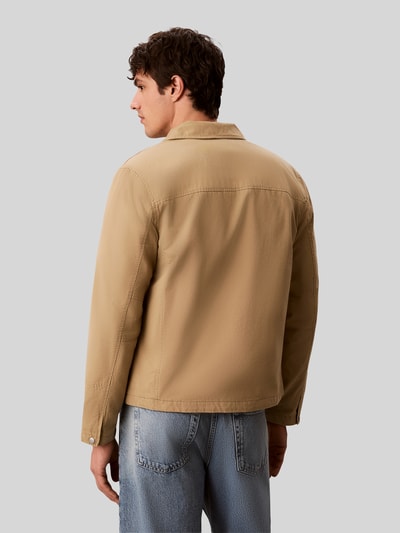 Calvin Klein Jeans Kurtka koszulowa z czystej bawełny w kroju regular fit Beżowy 5