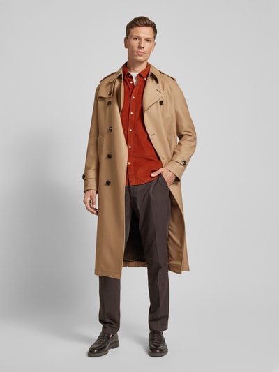 Barbour Tailored fit ribcordoverhemd met borstzak, model 'Ramsey' Oranje - 1