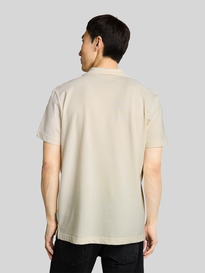 Tom Tailor Regular Fit Poloshirt aus Baumwoll-Mix mit Resortkragen Offwhite Melange 5