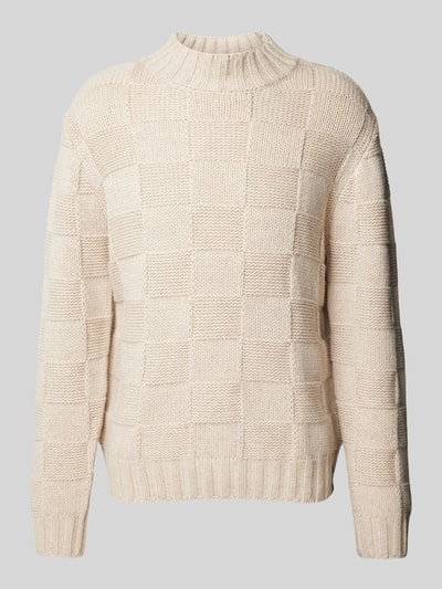 GABBA Wollen pullover met opstaande kraag, model 'LIVIO' Offwhite - 2