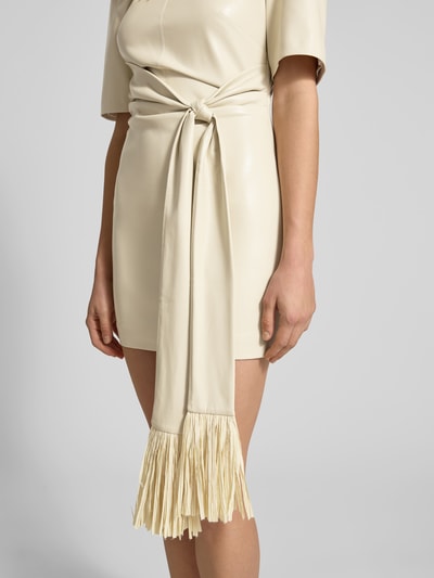 Nanushka Minikleid mit Raffungen Ecru 3