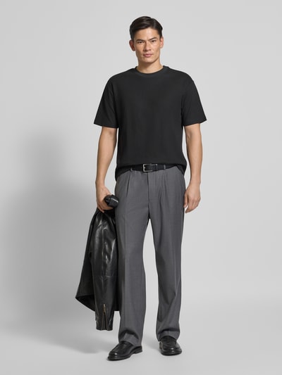 MCNEAL T-Shirt mit geripptem Rundhalsausschnitt Black 1