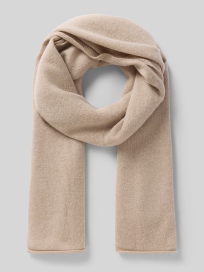 Produktfoto, Schal aus Kaschmir mit Rollsaum von Christian Berg Woman in Beige, rechteckige Form, feine Textur, 51x180 cm