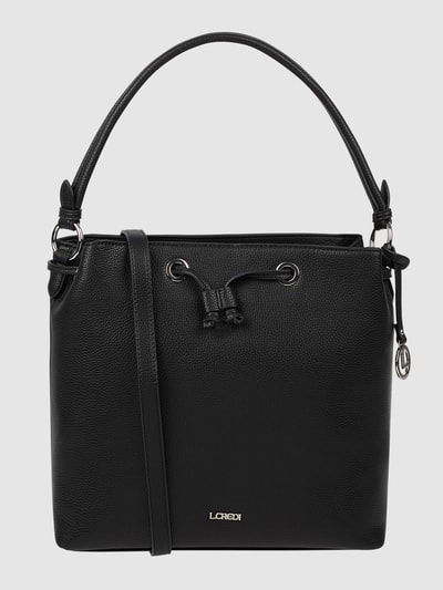 L.Credi Hobo Bag in Leder-Optik Black 2