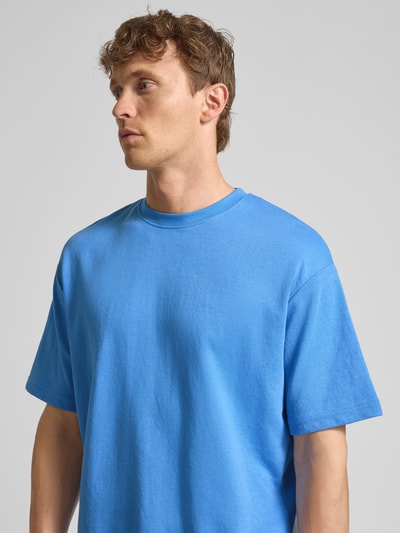 SELECTED HOMME Loose fit T-shirt van katoenmix Jeansblauw - 3