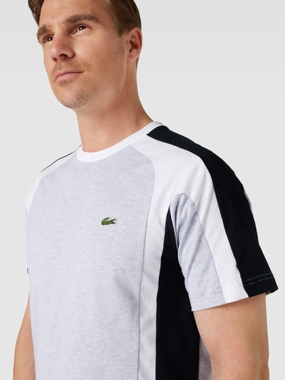 Lacoste T-Shirt im Colour-Blocking-Design Hellgrau 3