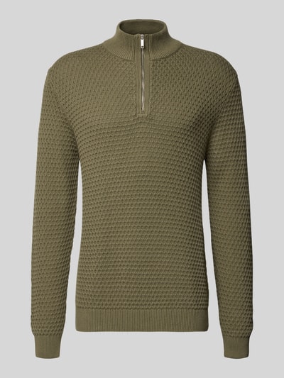 MCNEAL Strickpullover mit gerippten Abschlüssen Oliv 2