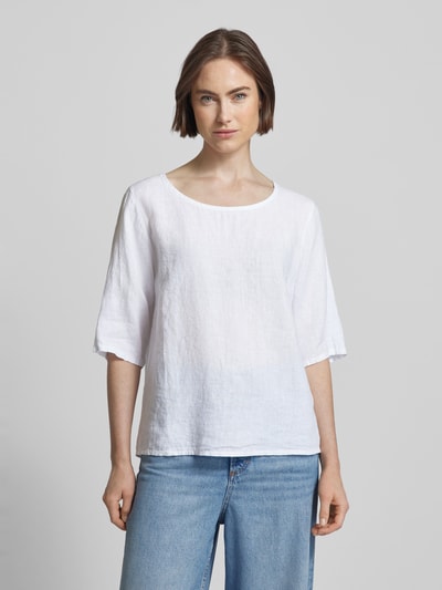 ZABAIONE Linnen blouse met 3/4-mouwen, model 'So44phie' Offwhite - 4