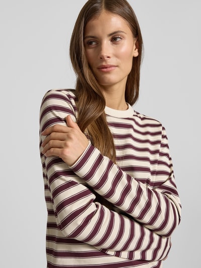 JAKE*S STUDIO WOMAN Shirt met lange mouwen en geribde ronde hals Kersenrood - 3