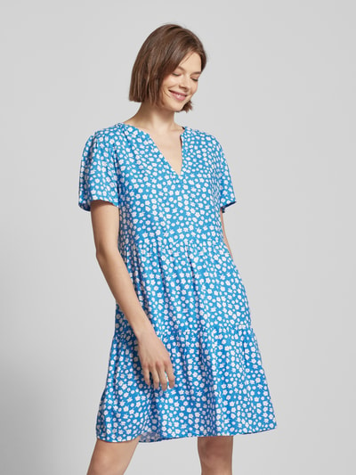 Only Mini-jurk van viscose met bloemenmotief, model 'ZALLY LIFE' Bleu - 4