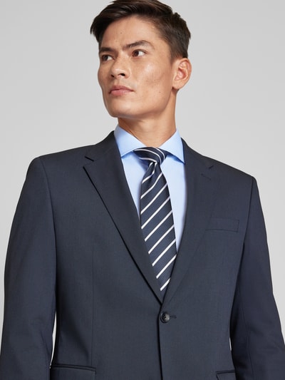 BOSS Slim Fit Business-Hemd mit Strukturmuster Modell 'Hank' Bleu 3