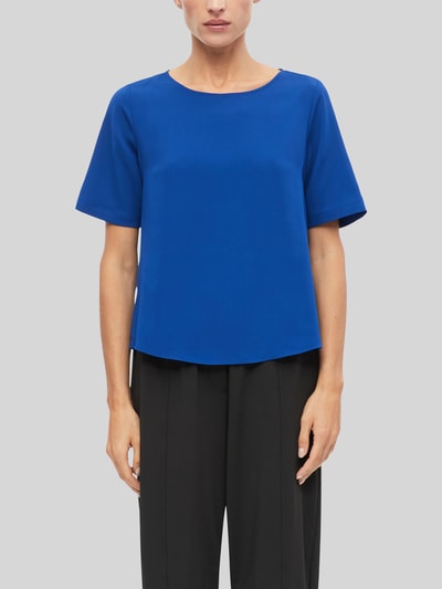s.Oliver BLACK LABEL Regular fit blouse met korte mouwen met boothals Koningsblauw - 3