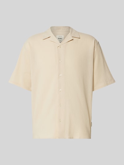 Redefined Rebel Regular Fit Freizeithemd mit Strukturmuster Modell 'FELIX' Beige 2