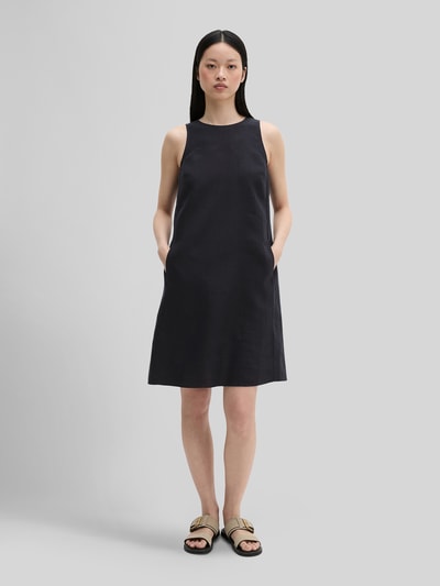 Marc O'Polo Leinenkleid in A-Linie mit Eingrifftaschen Marine 1