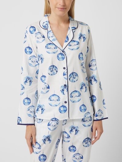 Cyberjammies Pyjamabovendeel met all-over motief, model 'Riley' Wit - 4