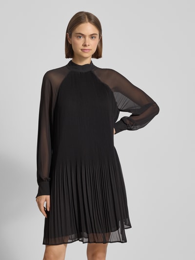 Jake*s Collection Knielanges Kleid in semitransparentem Design Black 4