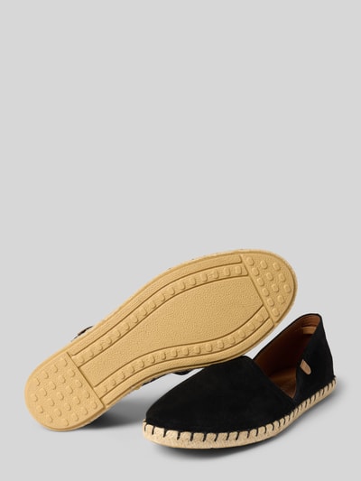 Verbenas Espadrilles van leer, model 'CARMEN SERRAJE' Zwart - 4