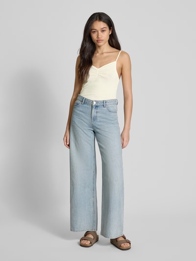 Only Slim fit top met bandjes van puur katoen, model 'CARLOTTA' Offwhite - 1