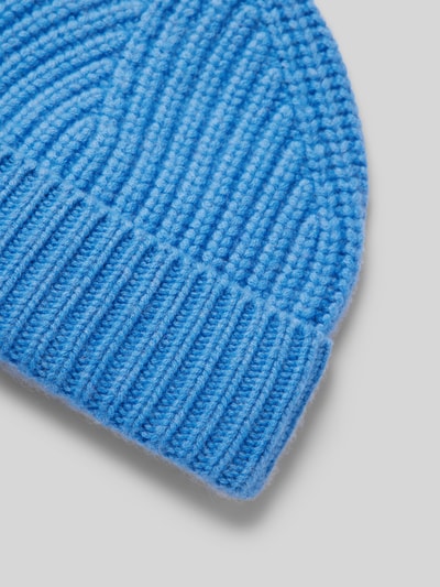 Seeberger Beanie aus reinem Kaschmir mit Label-Detail Blau 2