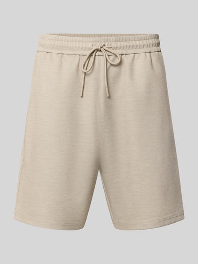 Produktfoto, Straight Fit Shorts mit Viskose-Anteil Modell 'Comfort' von REVIEW in Beige, Elastischer-Material-Mix, strukturierte Oberfläche