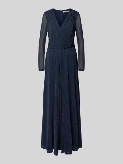 Christian Berg Cocktail Regular Fit Abendkleid aus Glitzer-Mesh Marine Melange 2