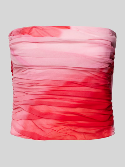 Mango Bandeau-Top mit gelegten Falten Modell 'TULIPAN' Pink 2