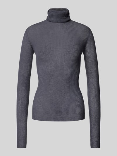 Patrizia Pepe Strickpullover mit Rollkragen Modell 'MAGLIA ESSENTIAL' Graphit 2