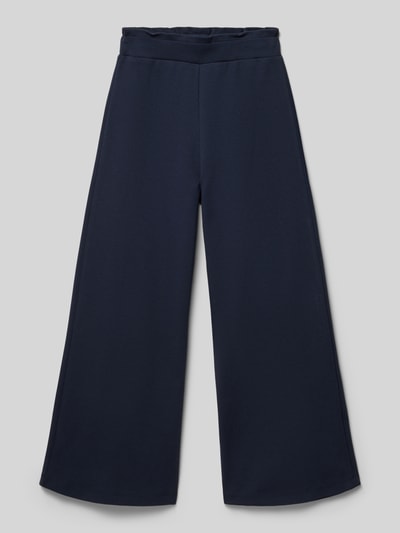 Produktfoto, Hose mit weitem Bein Modell 'SARGI' von Mango aus Baumwoll-Mix, dunkelblau, elastischer Bund, für kinder, glatte Textur.