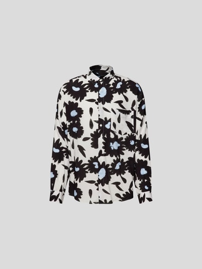 Jacquemus Freizeithemd mit floralem Allover-Muster Marineblau 2