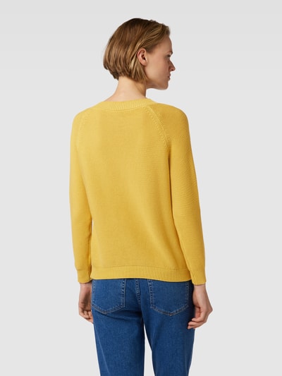 Weekend Max Mara Gebreide pullover in wit met ronde hals, model 'LINZ' Mosterdgeel - 5