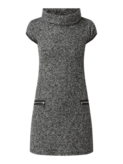 Apricot Strickkleid mit Turtleneck  Mittelgrau 2