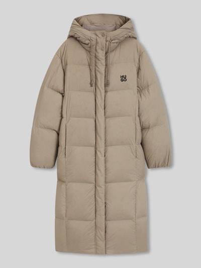 HUGO Regular Fit Daunenmantel mit Label Print Modell 'FINI-3' Sand 2